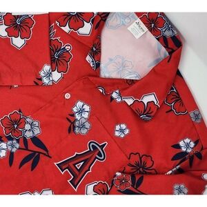 Anaheim Los Angeles Angels SGA‎ Hawaiian Shirt Button Up Mens Size XL MLB